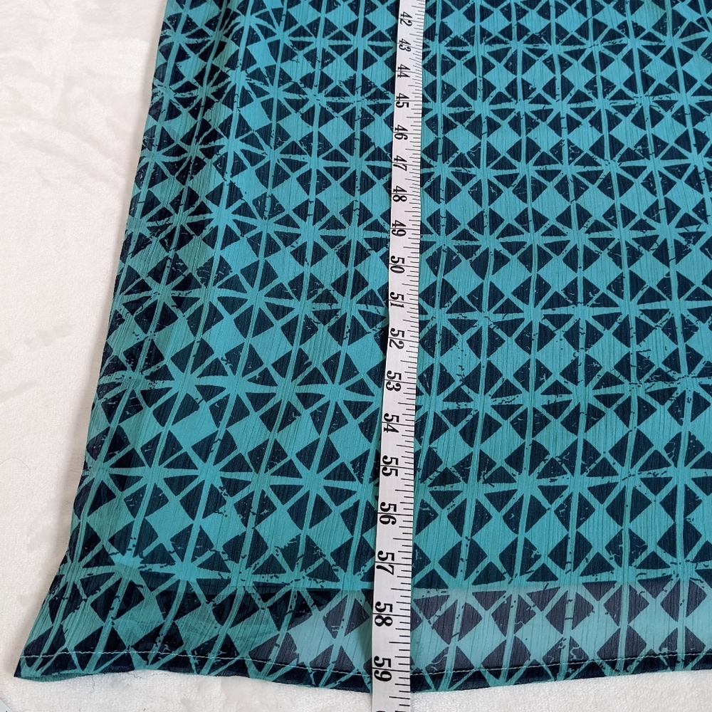 Roxy Solar Eclipse Beachy Blue & Teal Flowy Maxi Dress - Picture 6 of 14